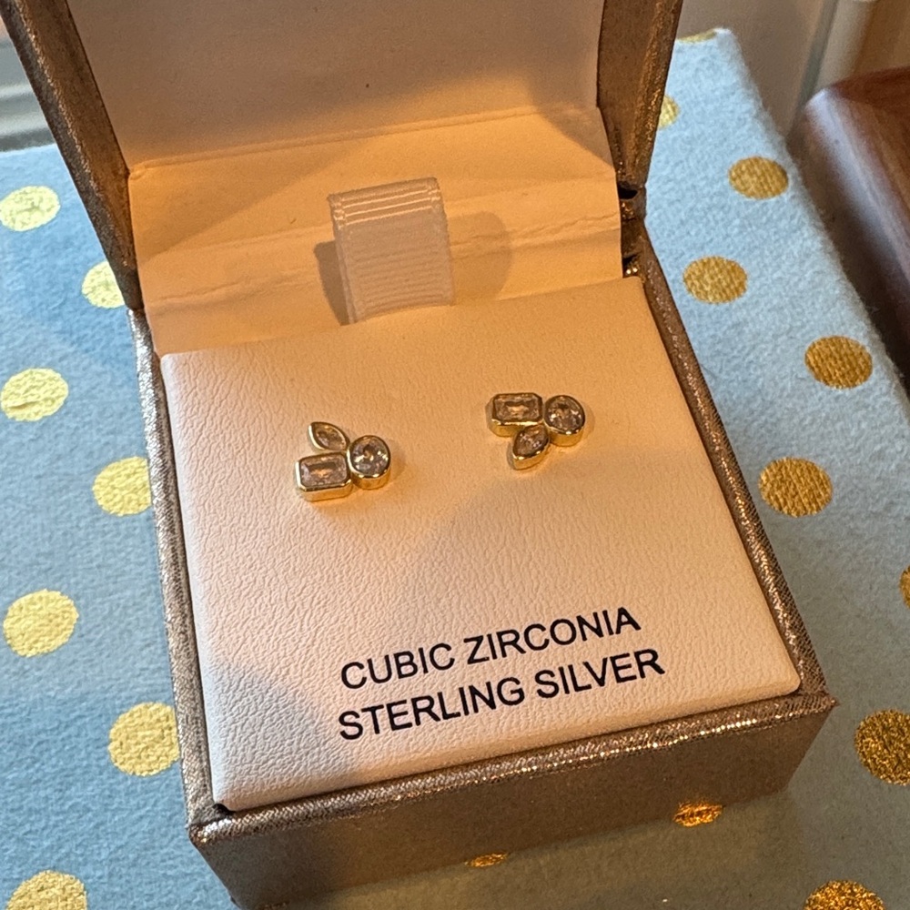 Nanette Lepore Gold and Silver Cubic Zirconia Earrings